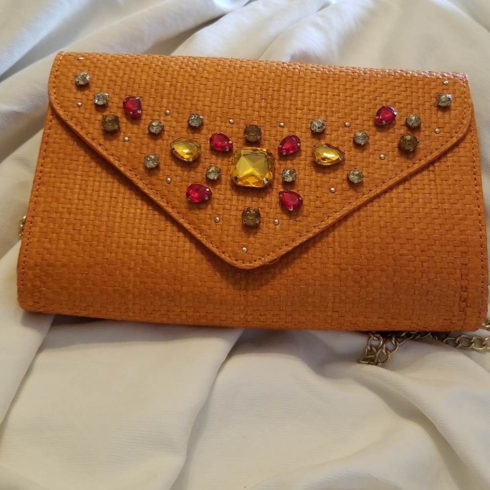 NINE WEST crossbody satchel with jewel stones
